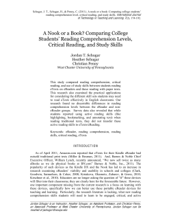 A Nook or a Book? - The Digital Reader