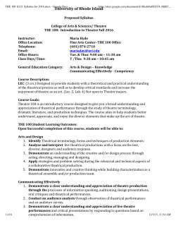 THE 100 10/21 Syllabus for 2016.docx