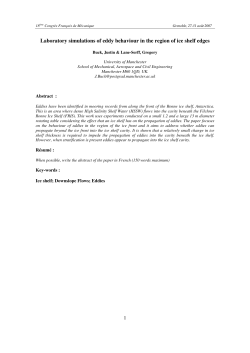 Laboratory simulations of eddy behaviour in the region of ice shelf