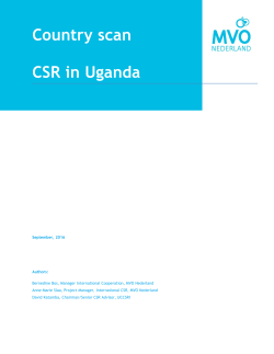Country scan CSR in Uganda