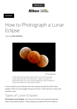 How to Photograph a Lunar Eclipse from Nikon