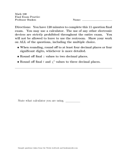 You have 120 minutes to complete this 11 question