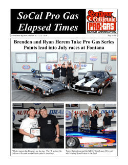 SoCal Pro Gas Elapsed Times