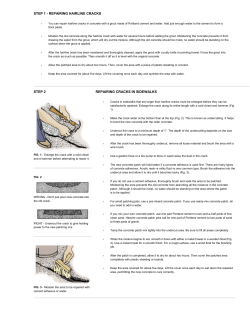 STEP 1 - REPAIRING HAIRLINE CRACKS STEP 2 REPAIRING