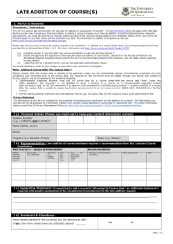 Late addition of course(s) form