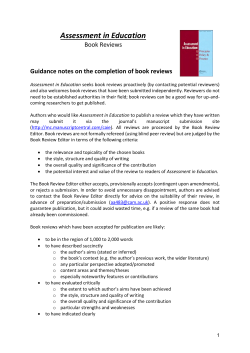 Book review guidance notes