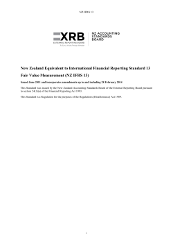 New Zealand Equivalent to International Financial Reporting