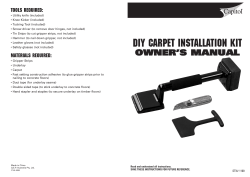DIY Carpet Installation Kit