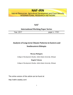 International Working Paper Series Analysis of Long