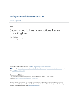 Successes and Failures in International Human Trafficking Law