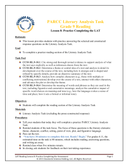 Lesson 8: Practice - Standards Solution