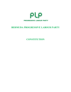 BERMUDA PROGRESSIVE LABOUR PARTY CONSTITUTION