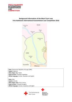 Background information of the Moot Court case Frits