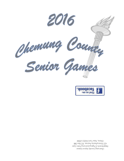 Chemung County Senior Games Department of Aging and Long