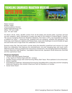 2016 Yuengling Shamrock Marathon Weekend