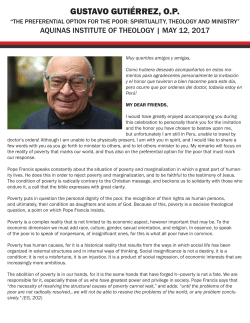 gustavo guti&eacute;rrez, op - Aquinas Institute of Theology