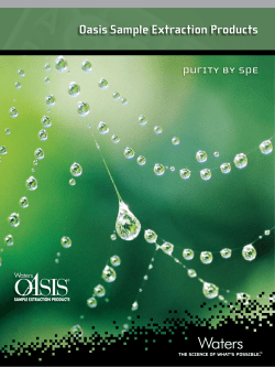 Oasis Sample Extraction Products