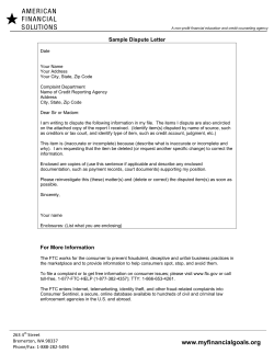 Free Credit Reports