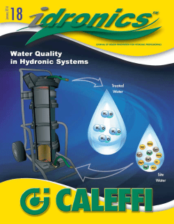 idronics: Water Quality in Hydronic Systems (Issue #18)