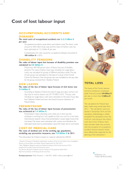 Cost of lost labour input