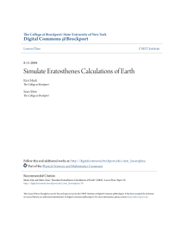 Simulate Eratosthenes Calculations of Earth
