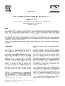 Neutralism and selectionism: the molecular clock