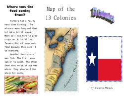 Map of the 13 Colonies