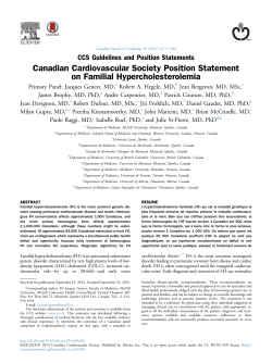CCS Position Statement on FH