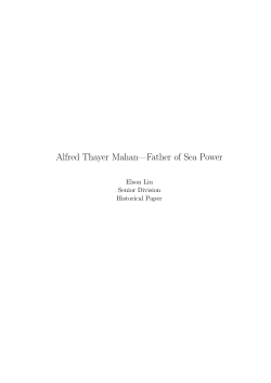 Alfred Thayer Mahan&mdash;Father of Sea Power