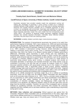 LOWER-LIMB BIOMECHANICAL ASYMMETRY IN MAXIMAL