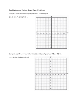 Quadrilaterals on the Coordinate Plane Worksheet