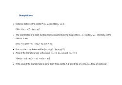 Distance between the points P (x1, y1) and Q (x2, y2)