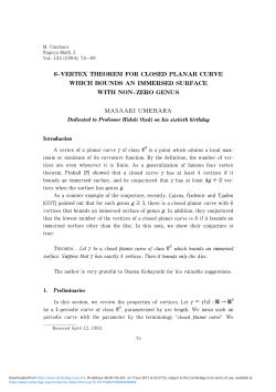 6-vertex theorem for closed planar curve which bounds an