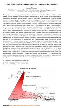 IUPAC definition of the hydrogen bond. Terminology - IUCR