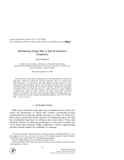 Self-Serving Cheap Talk: A Test Of Aumann`s