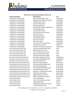 Four-Star Schools By the Indiana Department of Education