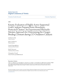 Kinetic Evaluation of Highly Active Supported Gold Catalysts