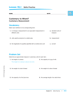 Chapter 15 Skills Practice