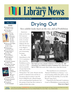 April 2016: Drying Out - Rolling Hills Consolidated Library