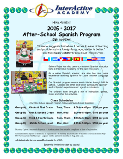 After-School Spanish Program