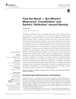 Find the Word! &mdash; But Where?: Maturana`s `Coordination` and