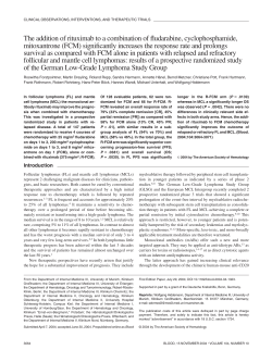 The addition of rituximab to a combination of fludarabine