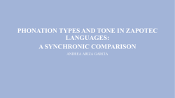 Phonation types and tones in Zapotec languages