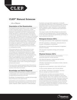 CLEP&reg; Natural Sciences