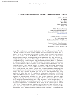 EXPLORATION OF DEEP HOLE, MYAKKA RIVER STATE PARK