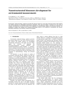 Nanostructurated biosensors development for environmental