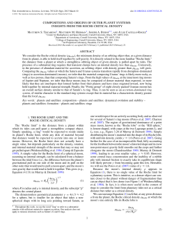 COMPOSITIONS AND ORIGINS OF OUTER PLANET SYSTEMS