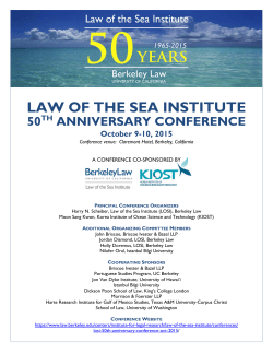 law of the sea institute - Berkeley Law