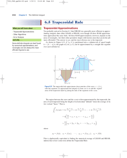 6.5 Trapezoidal Rule - District 196 e
