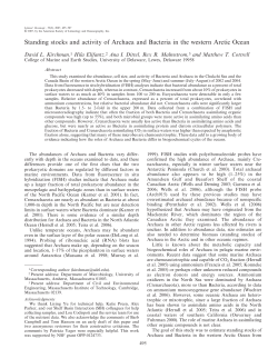 Kirchman, David L., Hila Elifantz, Ana I. Dittel, Rex R. Malmstrom